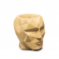Вазон для суккулентов Geometric Face Yellow